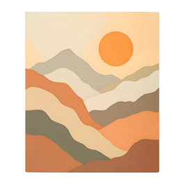 Impresión En Metal Paisaje abstracto Serene.Dormitorio principal