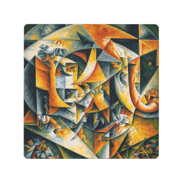 Impresión En Metal paisaje cubista 2