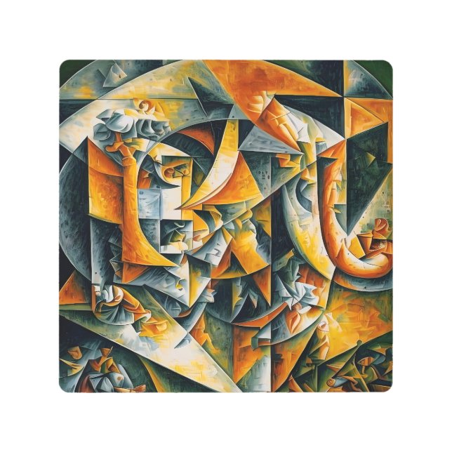 Impresión En Metal paisaje cubista 2 (Anverso)