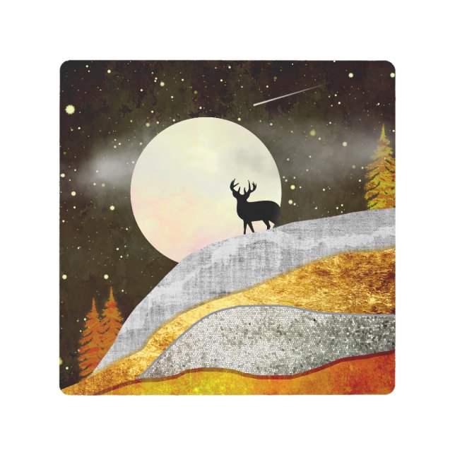 Impresión En Metal Paisaje de Deer Moon (Anverso)