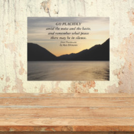 Impresión En Metal Paisaje de Desiderata Verse Lake Sunset