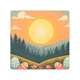 Impresión En Metal Paisaje de Easter Sunrise