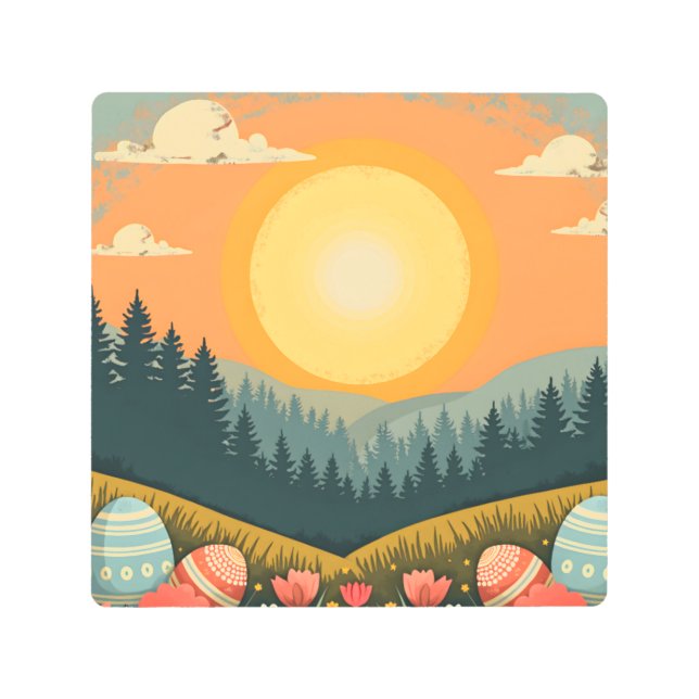 Impresión En Metal Paisaje de Easter Sunrise (Anverso)