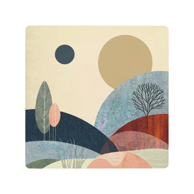 Impresión En Metal Paisaje de Fantasy Hills (Anverso)