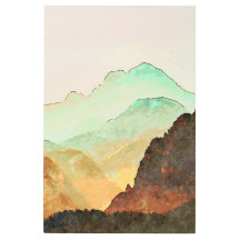 Paisaje de las montañas de cobre de color de agua