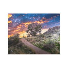 Impresión En Metal Paisaje del desierto 2815 al atardecer