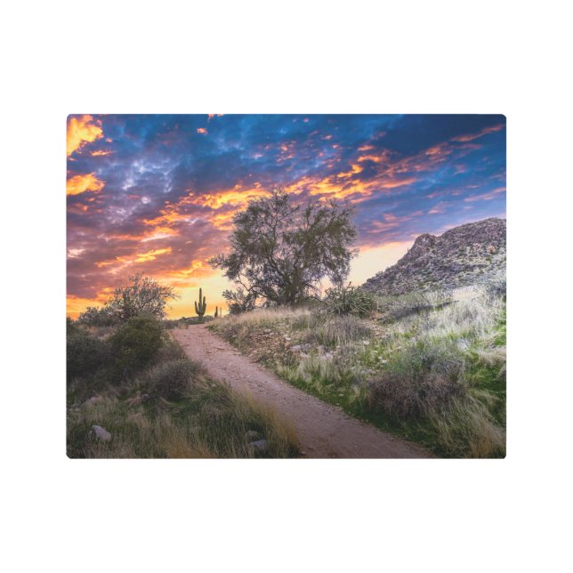 Impresión En Metal Paisaje del desierto 2815 al atardecer (Anverso)