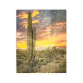 Impresión En Metal Paisaje del desierto de Arizona 2706-Sunset