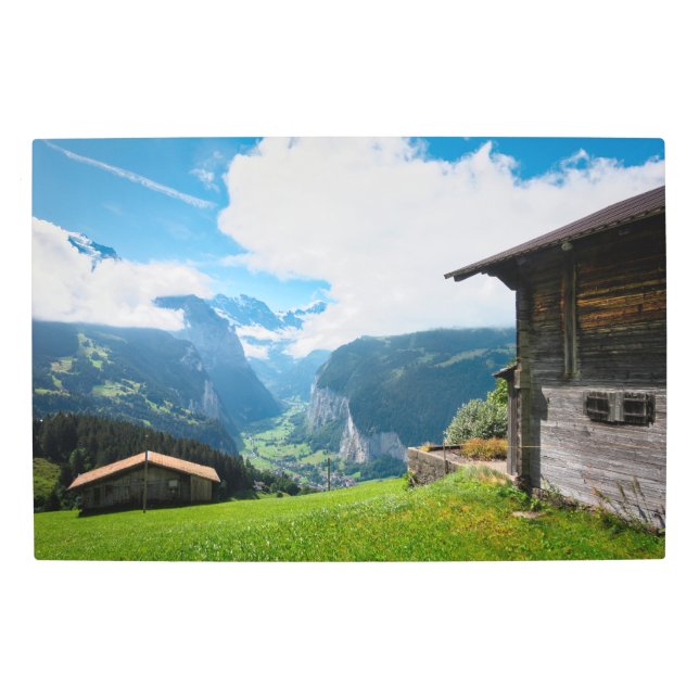 Impresión En Metal Paisaje en Wengen, Suiza (Anverso)