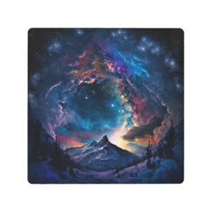 Impresión En Metal Paisaje espacial de las montañas