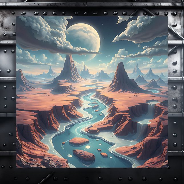Impresión En Metal Paisaje etéreo surrealista | Mundo mágico (Subido por el creador)