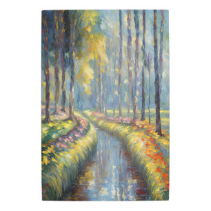 Impresión En Metal Paisaje impresionista del Camino del Río Tranquilo