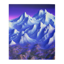 Impresión En Metal Paisaje montañoso por la noche