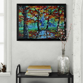 Impresión En Metal Paisaje otoñal