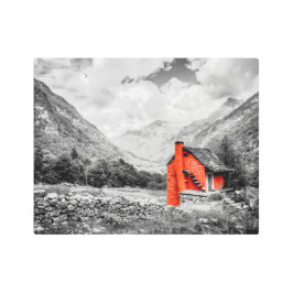 Impresión En Metal Paisaje rural Fotografía en blanco y negro