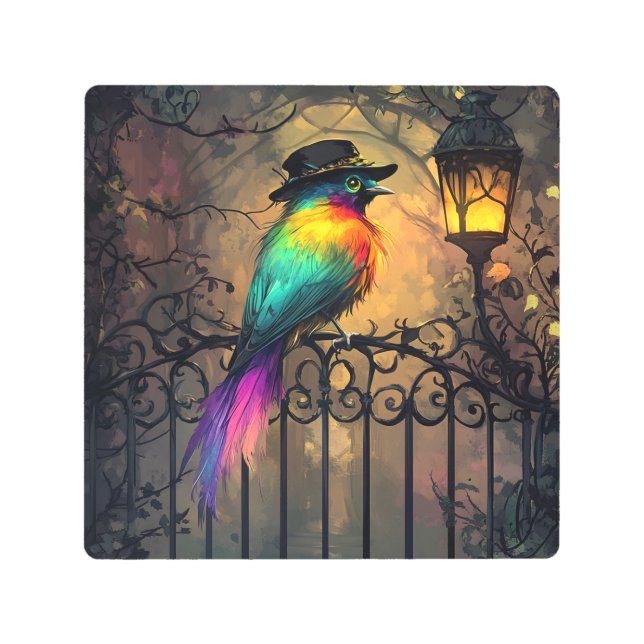 Impresión En Metal Pájaro colorido (Anverso)