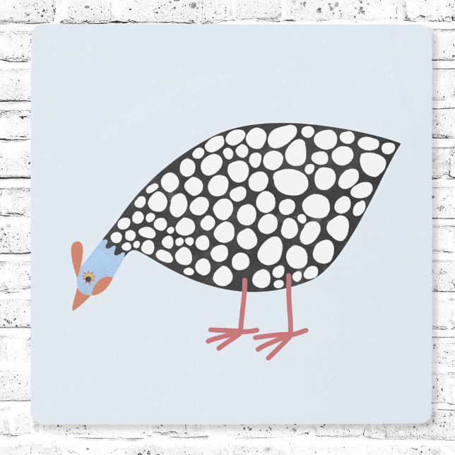 Impresión En Metal Pájaro de Guinea Fowl (Guinea fowl fun metal art print)