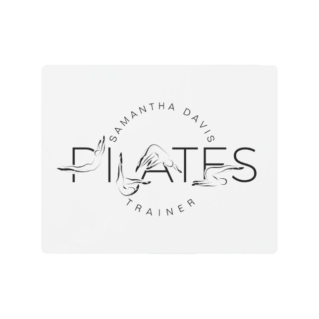 Impresión En Metal Palabra Pilates Instructor Pilates (Anverso)