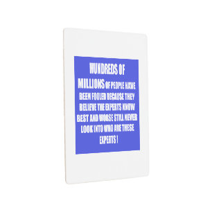 Impresión En Metal Palabras de sabiduría azul y blanco