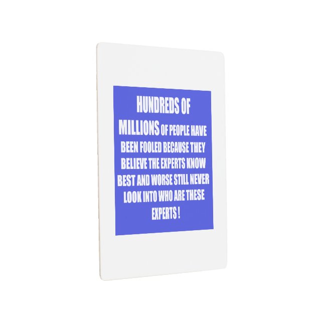 Impresión En Metal Palabras de sabiduría azul y blanco (3/4)