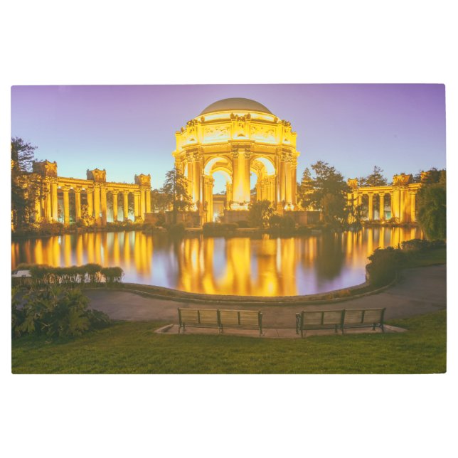 Impresión En Metal Palacio de Bella Artes iluminado (Anverso)