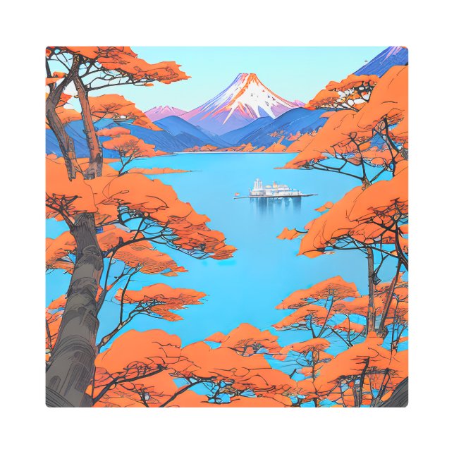 Impresión En Metal Palacio del Agua, castillo en el lago (Anverso)