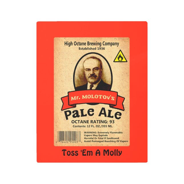 Impresión En Metal Pale Ale del Sr. Molotov (Anverso)