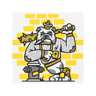 Impresión En Metal Pandilla del bulldog