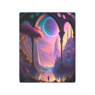 Impresión En Metal Panorama de ciencia ficción fantástica