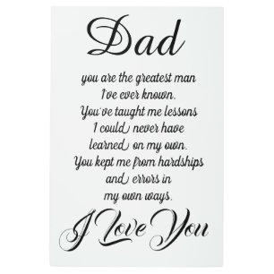 Impresión En Metal Papá