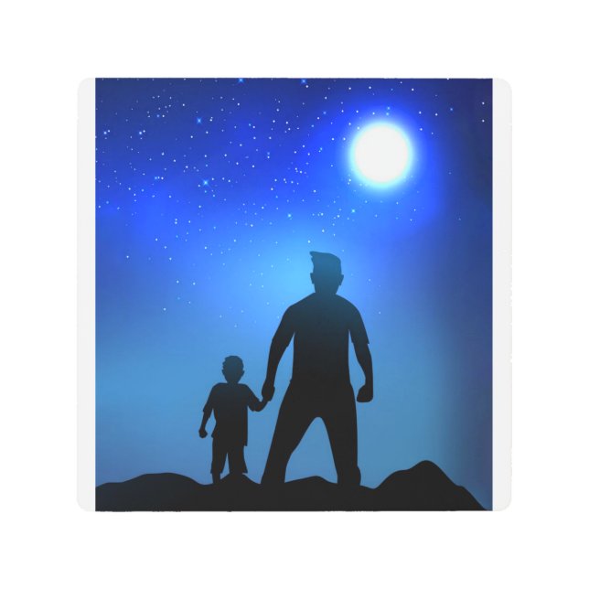 Impresión En Metal Papá Y El Hijo A Mi Padre Desde El Hijo (Anverso)