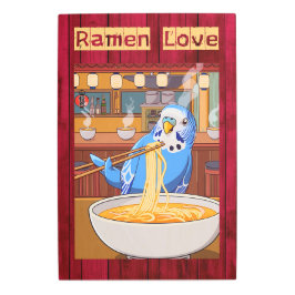 Impresión En Metal Paracaídas comiendo Ramen en bar japonés de fideos