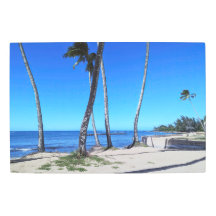Pared Metalizado de la costa de Hawai escénica Art