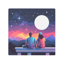Pareja Stargazing