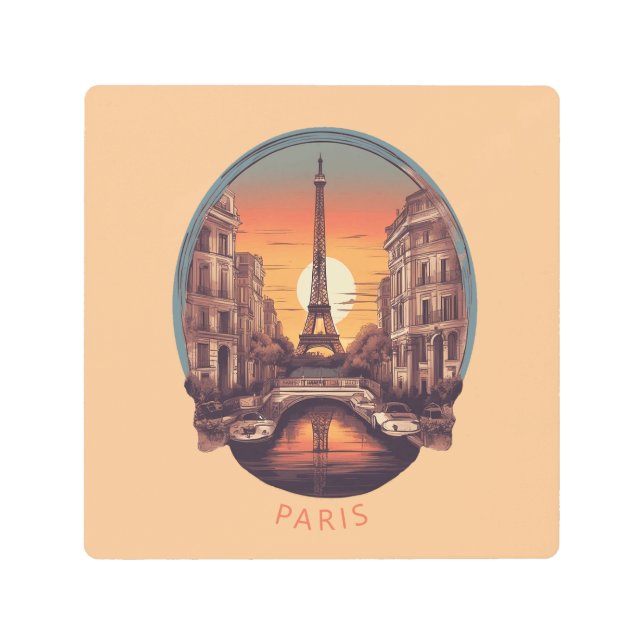 Impresión En Metal París, Ciudad del Amor y la Luz (Anverso)