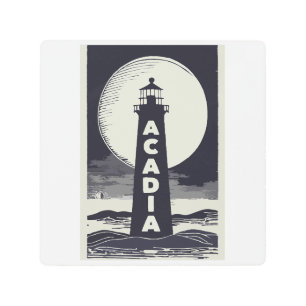 Impresión En Metal Parque nacional Acadia Faro Luna
