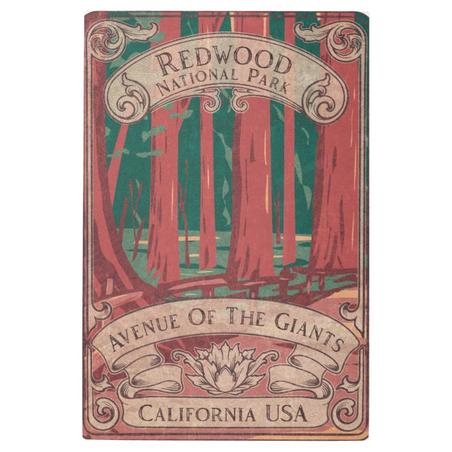 Impresión En Metal Parque nacional de secuoya de época (Anverso)