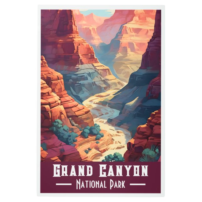 Impresión En Metal Parque nacional del Gran Cañón V-01 (Anverso)