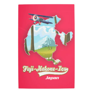 Impresión En Metal parque nacional fuji hakone izu, mapa de japón