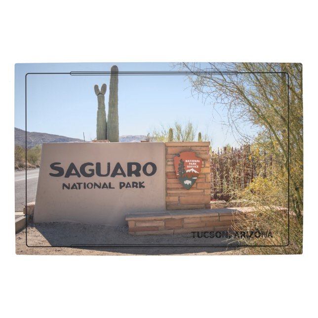Impresión En Metal Parque nacional Saguaro - Paisaje del desierto de  (Anverso)