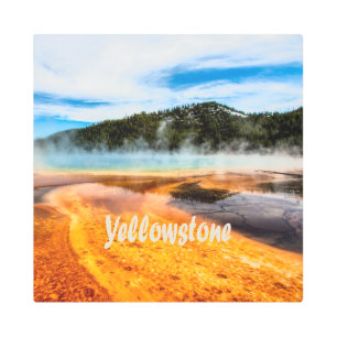 Impresión En Metal Parque nacional Yellowstone Montañas Naturaleza An