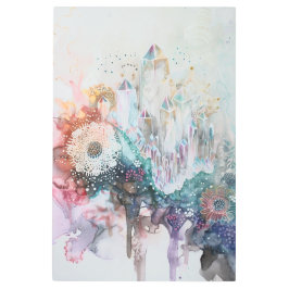 Impresión En Metal *~*Pastel FLORES Cristales de Palo Floral Gold SC3