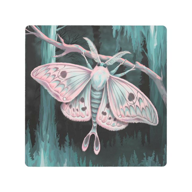 Impresión En Metal Pastel Gótico Moth (Anverso)