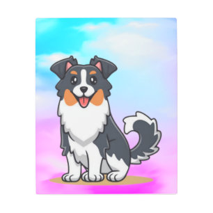 Impresión En Metal Pastor australiano lindo