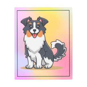 Impresión En Metal Pastor australiano lindo