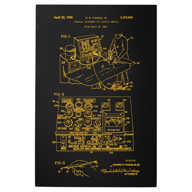 Impresión En Metal Patente de instrumentos quirúrgicos de remoción de (Anverso)