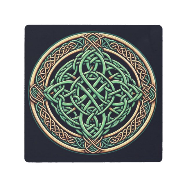 Impresión En Metal Patina Celtic Knot (Anverso)