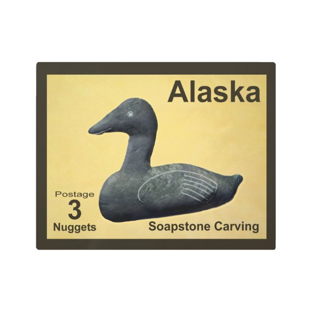Impresión En Metal Pato Eider Soapstone - Postage Alaska (Anverso)