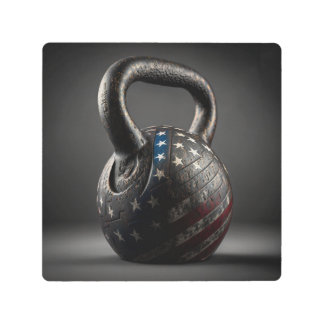 IMPRESIÓN EN METAL PATRIOTA USA KETTLEBELL 001