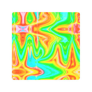 Impresión En Metal Patrón abstracto de color brillante